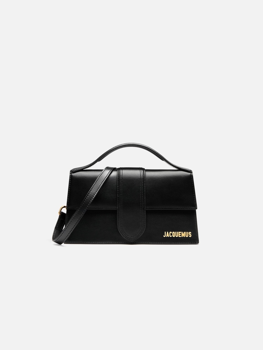 Jacquemus Le Grand Bambino Leather Top-Handle Bag Black Leather Top-Handle NEW